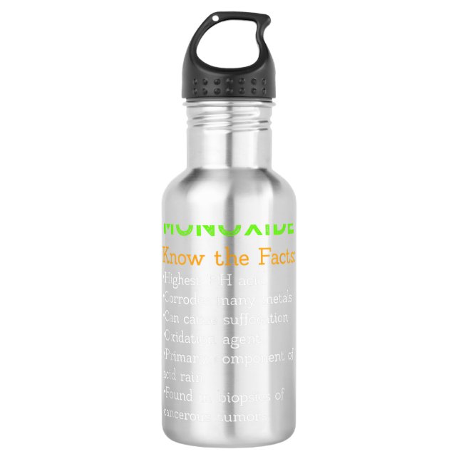 Garrafa Dihydrogen Monoxide Awareness Support the DHMO Ban (Frente)