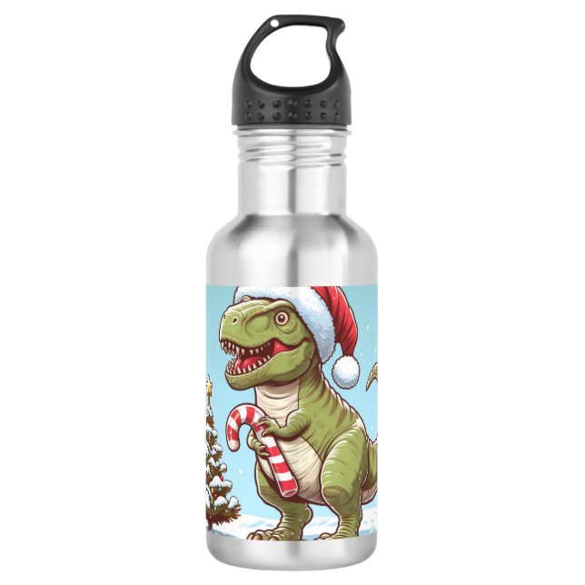 Garrafa Dinossauro candi doce de Natal (Frente)