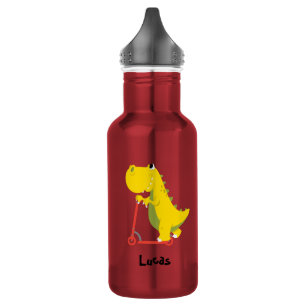 Garrafa Dinossauro Patinete Engraçado Brinquedo De Volta P