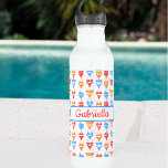 Garrafa Diversão Colorida Summer Piscina Beach Nome Person<br><div class="desc">Passe em estilo com nossa garrafa de água com padrão de biquíni personalizada! Com um design lúdico e vibrante de biquínis coloridos, esta garrafa de água é perfeita para amantes de praia e entusiastas do verão. Personalize-o com seu nome para torná-lo exclusivamente seu. Quer você esteja descansando na piscina ou...</div>