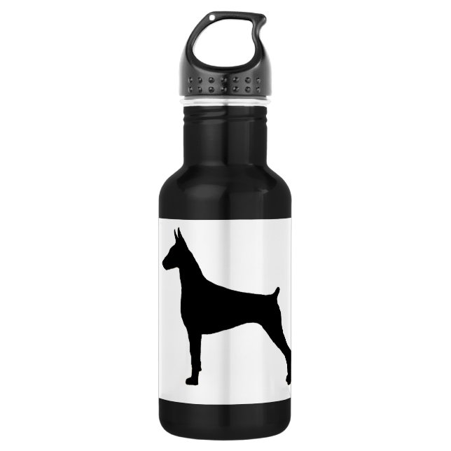 Garrafa doberman pinscher silo black.png (Frente)