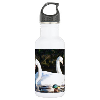 Garrafa Dois Cisnes E Um Pato