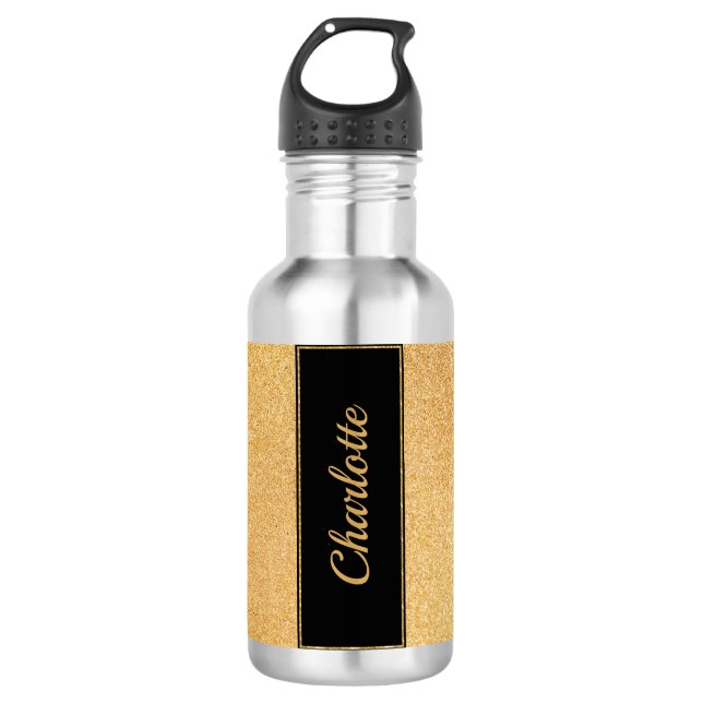Garrafa Dourada Sandy Glitter (Frente)