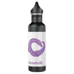 Garrafa Dragão personalizado do coração roxo da lavanda