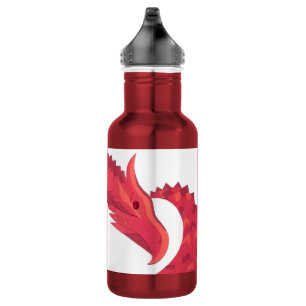 Garrafa Dragão vermelho em branco