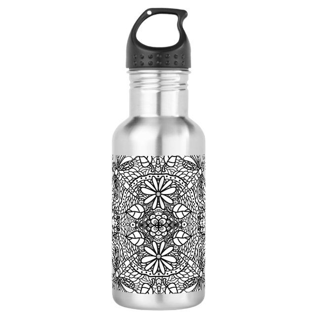 Garrafa Dragonflies Mandala Black Tribal (Frente)