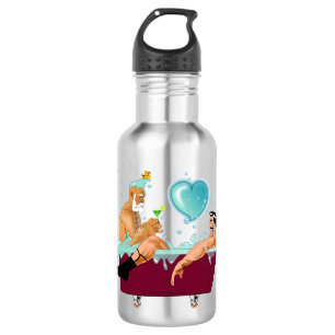 Garrafa duas banheiras orgulho gay, bolhas, presentes, LGB