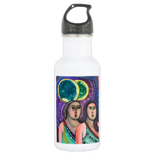 Garrafa Duas Meninas Sob As Luas