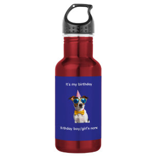 Garrafa É Meu Aniversário Cachorro – Design Divertido de A