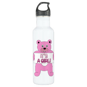 Garrafa É um Urso Rosa Menino
