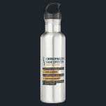 Garrafa Efeitos Secundários Quiropráticos Chiropractor Eng<br><div class="desc">Chiropractor gag caneca de café para seu café favorito. O design da garrafa de água diz "Efeitos Secundários Quiropráticos Podem Incluir...  Menos Dores De Cabeça,  Menos Estresse... " Portátil e excelente a carregar junto ao escritório ou durante a formação</div>