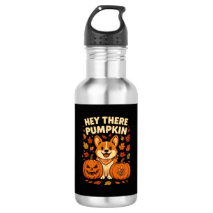 Garrafa Ei Lá Abóbora Corgi Halloween Abóboras Outono 