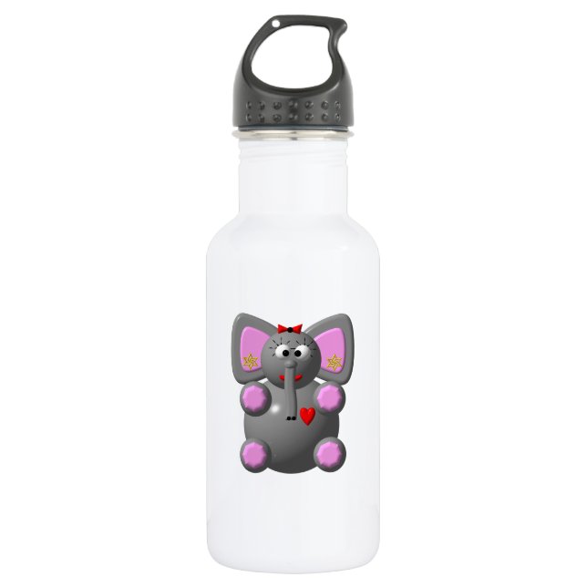 Garrafa Elefante Fofo Usando Brincos (Frente)
