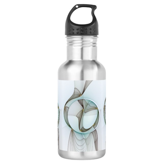 Garrafa Elegância Dourada abstrato Moderna Turquesa Brown (Frente)