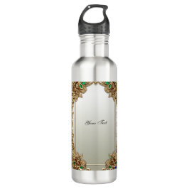 Garrafa Elegant Gold Ornate Water Bottle