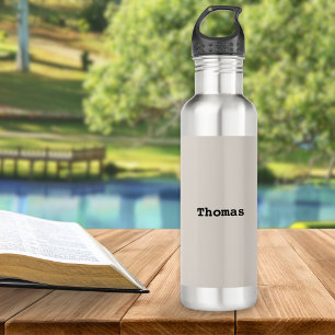 Garrafa Elegante Minimalista Simples Personalizado Nome