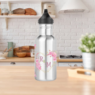 Garrafa Elegante monograma minimalista inicial letra nome