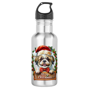 Garrafa Enfeites de natal de Cachorro Bonito - Feliz Natal