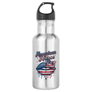 Garrafa Enfermeira Americana Desenho de Camiseta Vetorial 