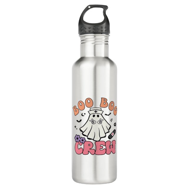 Garrafa Enfermeira de Boo Boo Halloween Ghost Engraçado Cl (Frente)
