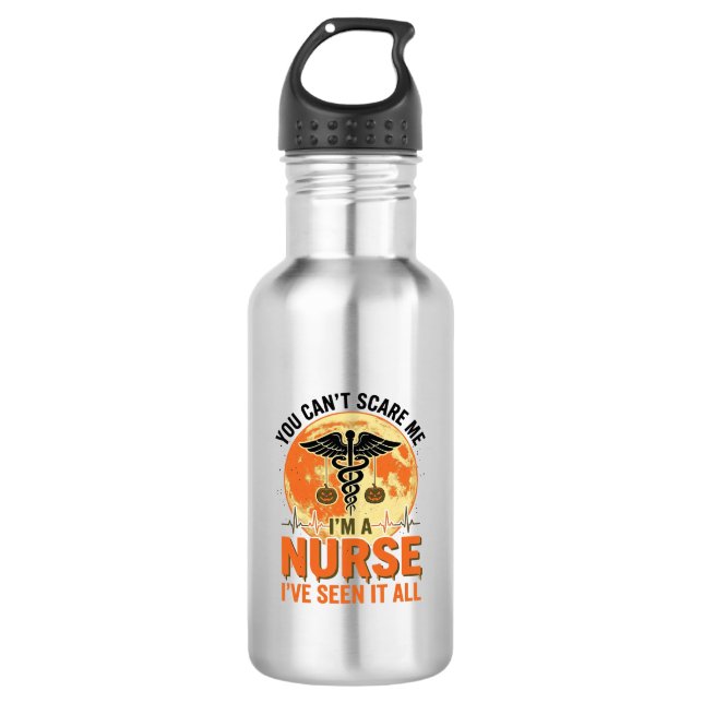 Garrafa Enfermeira engraçada de Halloween Design médico vi (Frente)