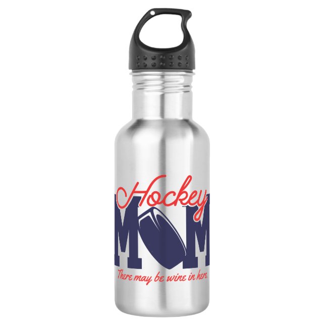 Garrafa Engraçado Hockey Mãe (Frente)