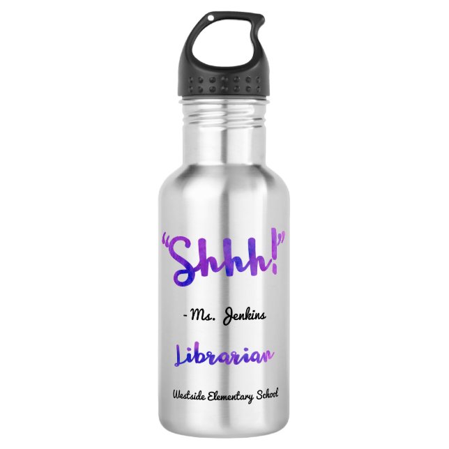 Garrafa Engraçado personalizado Shhh! Citações do (Frente)