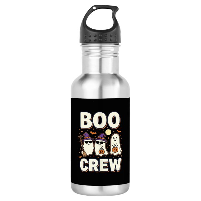 Garrafa Equipe Boo Fantasmas de Halloween Design Vetorial_ (Frente)