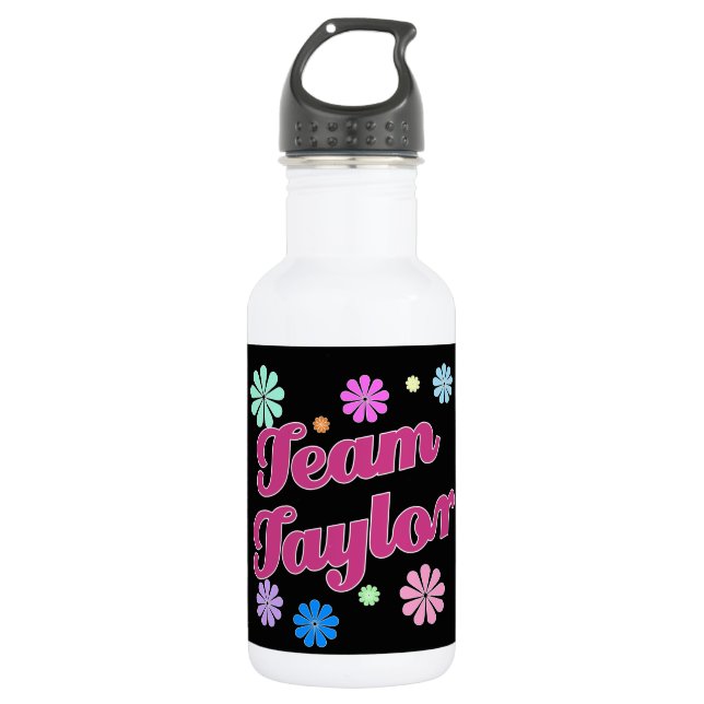Garrafa Equipe Taylor com Acentos de Flores (Frente)