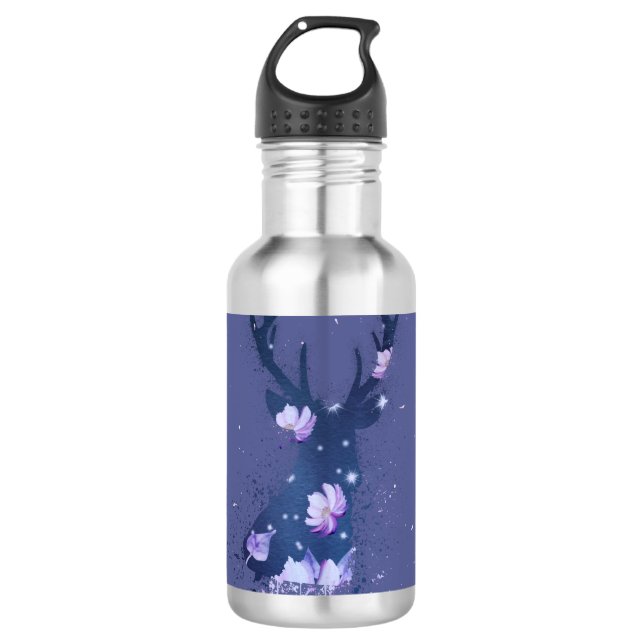 Garrafa Escória Floral Whimsical Paint Paint Splatter (Frente)