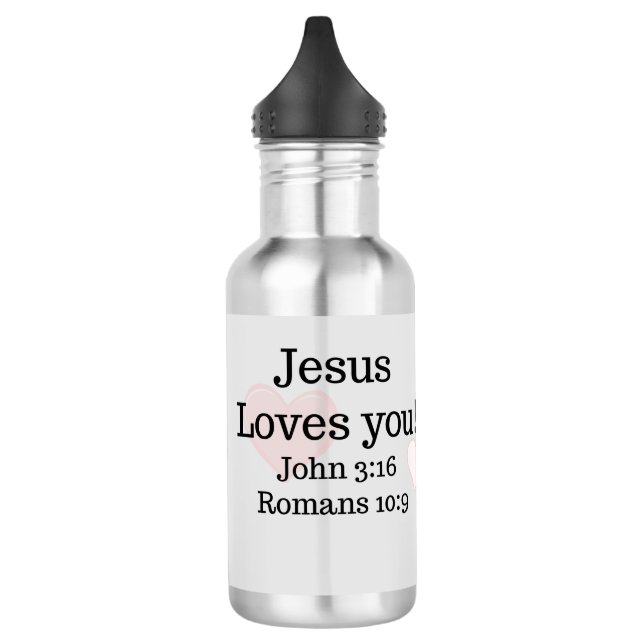 Garrafa Escritura Jesus Ama Você (Esquerda)
