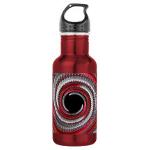 Espiral Fractal Gradiente Vermelho e Preto Abstrat