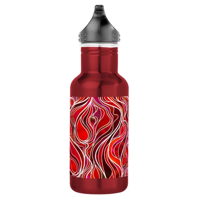 Garrafa Estilo de Vidro Psicodélico Vermelho (Direita)