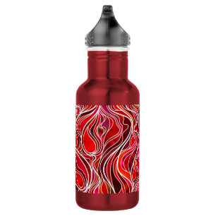 Garrafa Estilo psicadélico vermelho do vitral