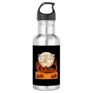 Garrafa Estou Aqui Boos Halloween Crianças Silhueta Lua P