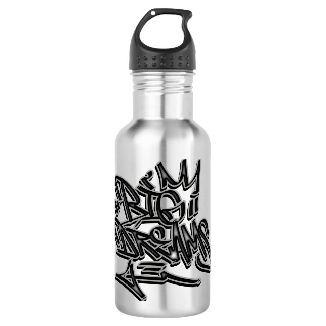 Garrafa Etiqueta de Grafite Grande-Sonhos (Frente)