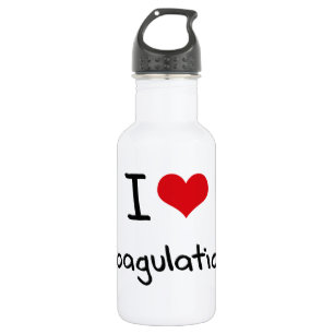 Garrafa Eu amo a coagulação