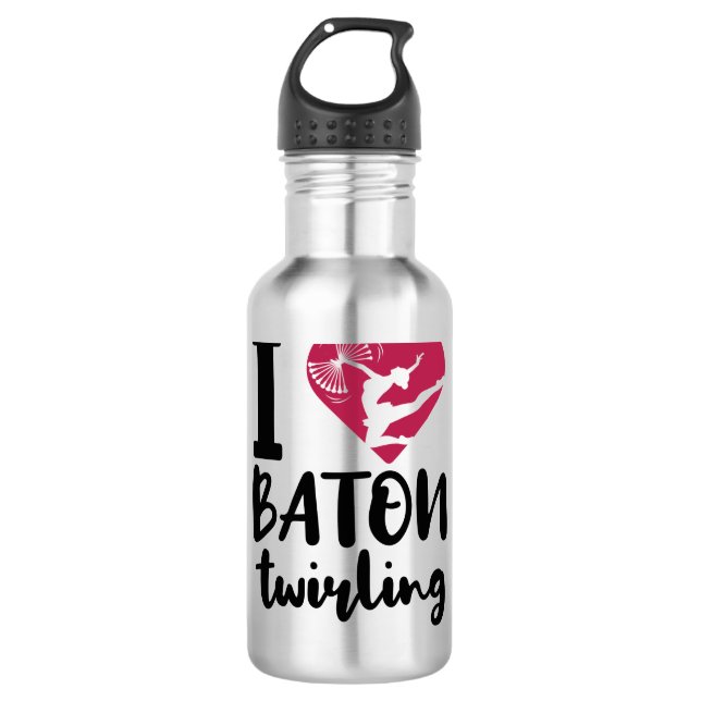 Garrafa Eu Amo Baton Twirling (Frente)