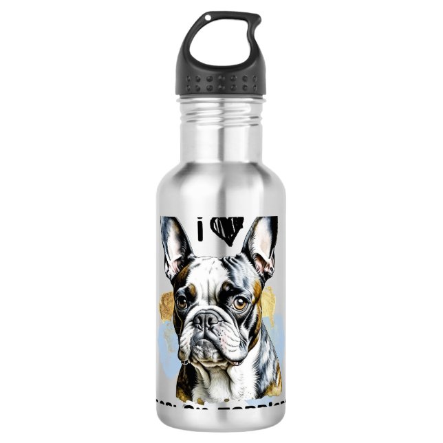 Garrafa Eu Amo Boston Terriers (Frente)
