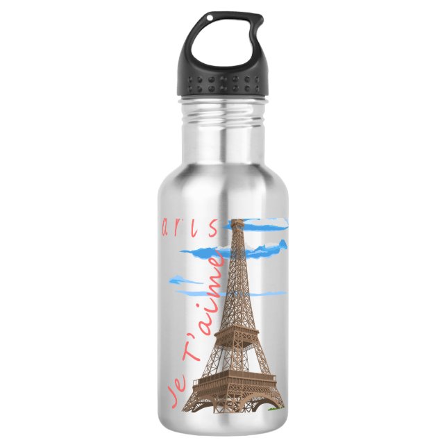 Garrafa Eu Amo Paris Eiffel Tower (Frente)