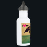 Garrafa Eu Corto Meu Cachorro Doberman Natural<br><div class="desc">Foto de um curioso e inquisitivo cão doberman,  com um nariz marrom,  olhos castanhos macios e orelhas de disquete naturais. Foto tografada para lhe dar uma antiga nostalgia. Coração,  escrevi para a esquerda da foto desse cachorro fofo.</div>