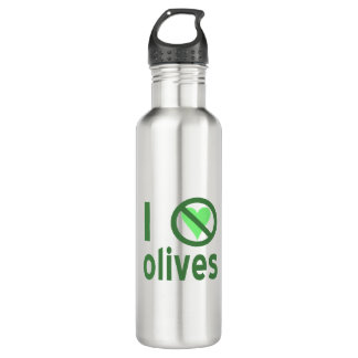 Garrafa Eu Odeio Azeitonas Sem Amor Verde