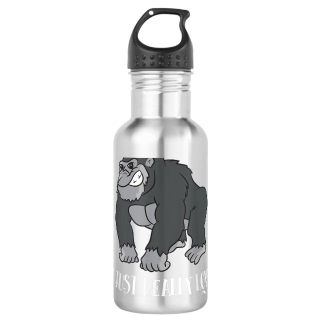 Garrafa Eu Só Amo Gorillas Ok Macaco Engraçado Gorill (Frente)