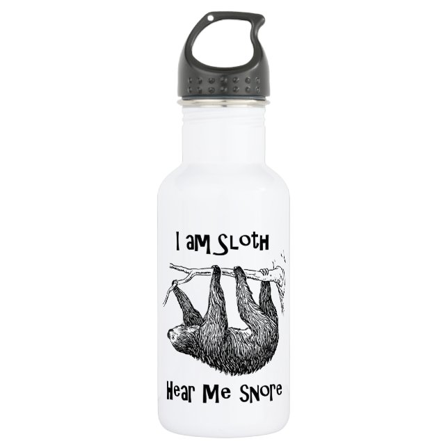 Garrafa Eu sou Sloth Hear Me Snore! (Frente)
