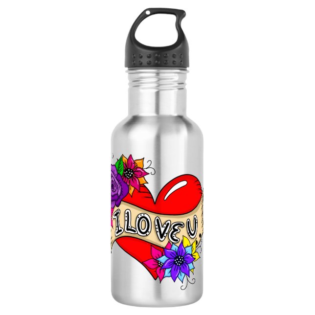 Garrafa Eu Te Amo | Rua Art Urban Heart (Frente)