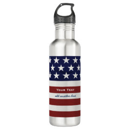 Garrafa EUA bandeira americana costume patriótico do 4 de