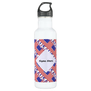 Garrafa EUA e América dos Estados Unidos Bandeira com Títu