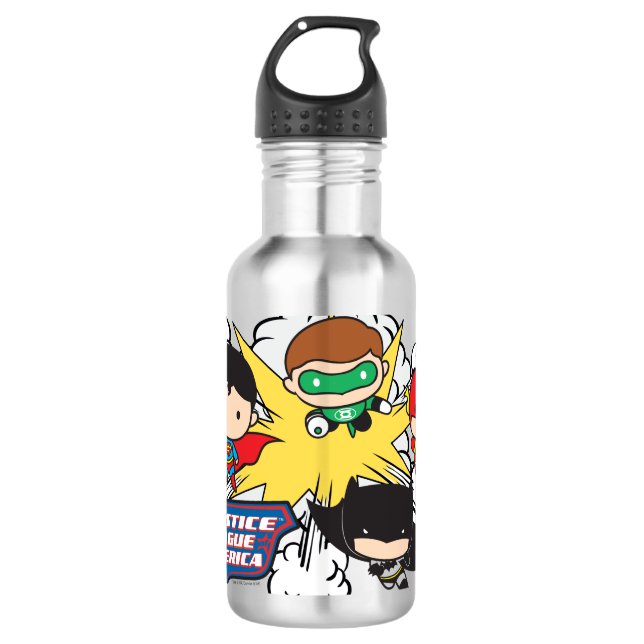 Garrafa Explosão da Liga da Justiça de Chibi na América (Frente)