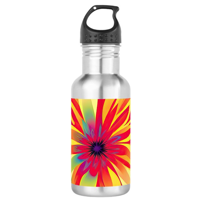 Garrafa Expressionista Vibrant Modern Floral design (Frente)