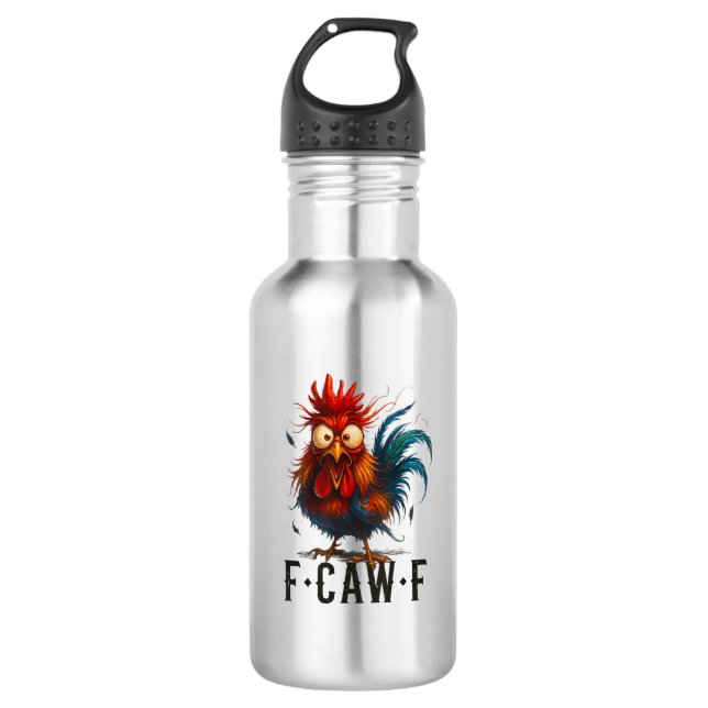 Garrafa F-Caw-F Chicken Rooster Funny Meme (Frente)